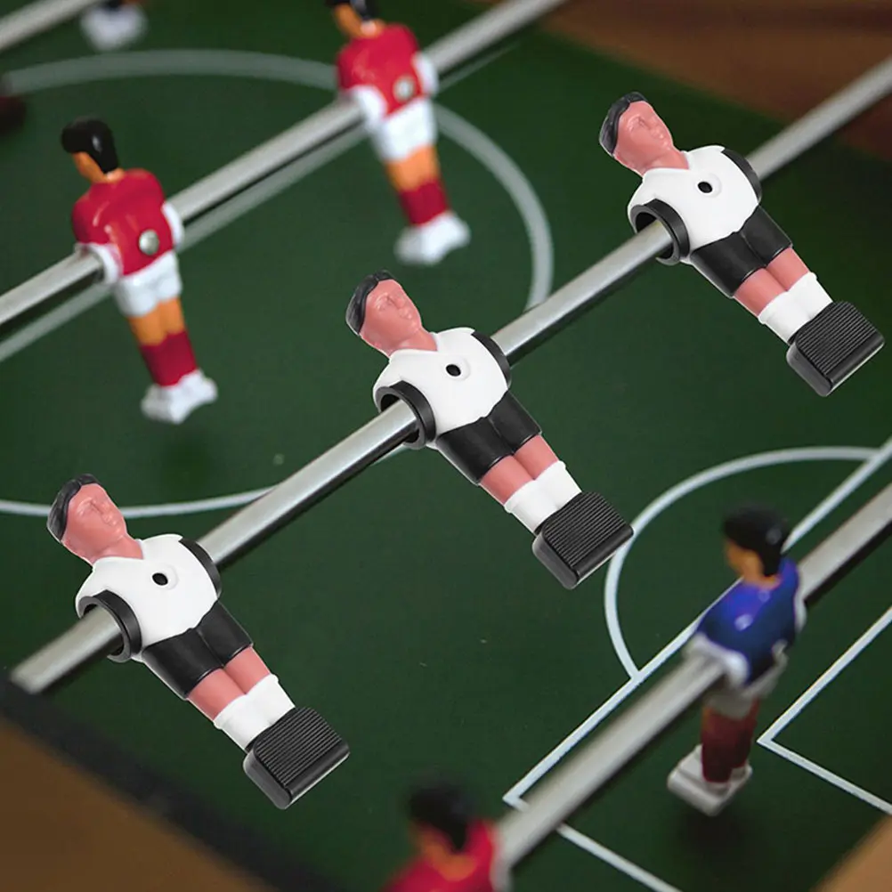 

10Pcs Desktop Football Men Clear Color Printed Foosball Action Figures Wear Resistant Table Soccer Player for Game Machine