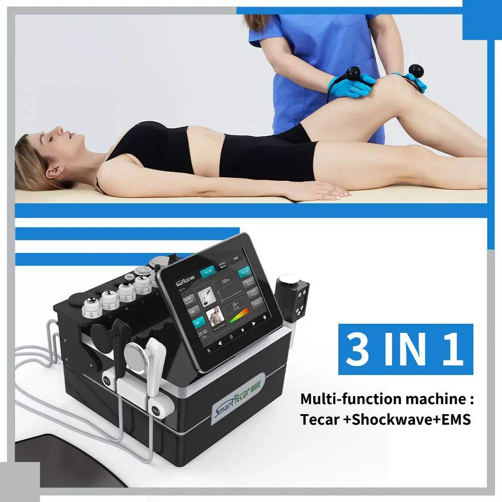 Smart Tecar Therapy 448KHz With ESWT Therapy Muscle Relaxation Machine