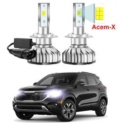 2Pcs Car LED Headlight Bulbs For KIA Seltos 2021 2022 2023 2024 (only fit original bulb is halogen)High Low Beam Canbus