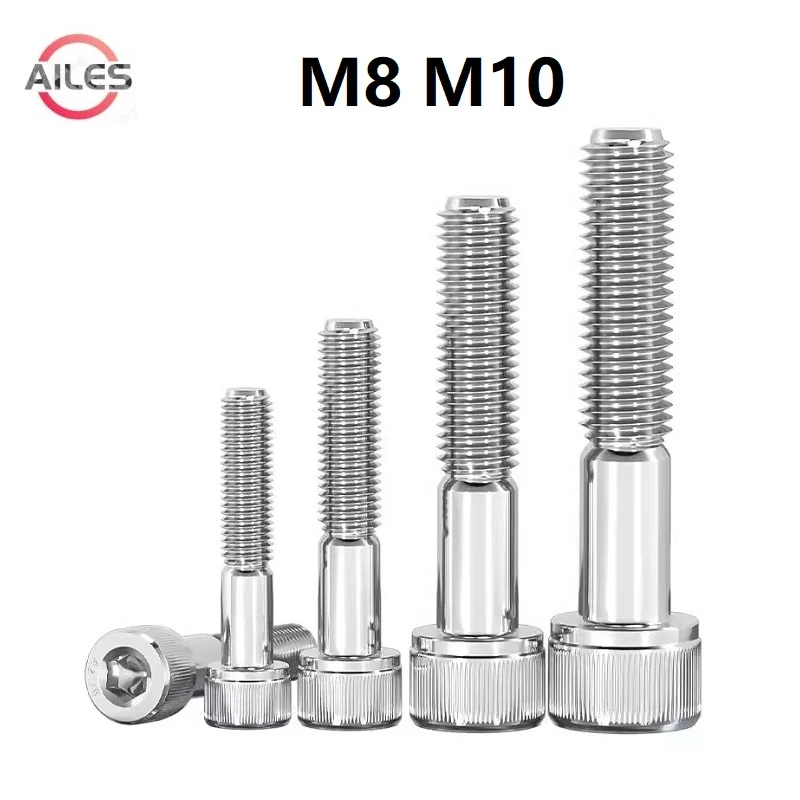 

304 Stainless Steel M8 M10 M12 Hexagon Hex Socket Cap Head Half Tooth Screws Partially Thread Allen Extended Bolts