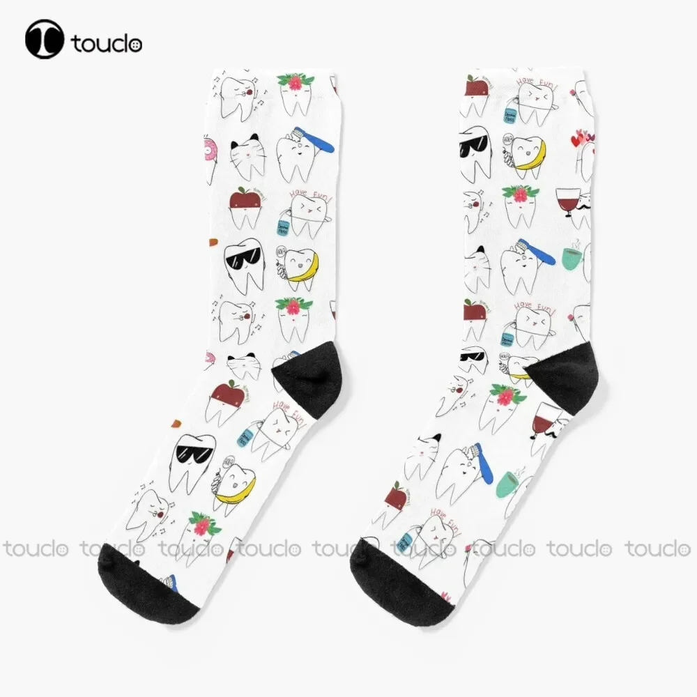 

Mix-Molar Teeth Tooth Baby Teeth Socks Usa Socks Personalized Custom Unisex Adult Teen Youth Socks Halloween Christmas Gift