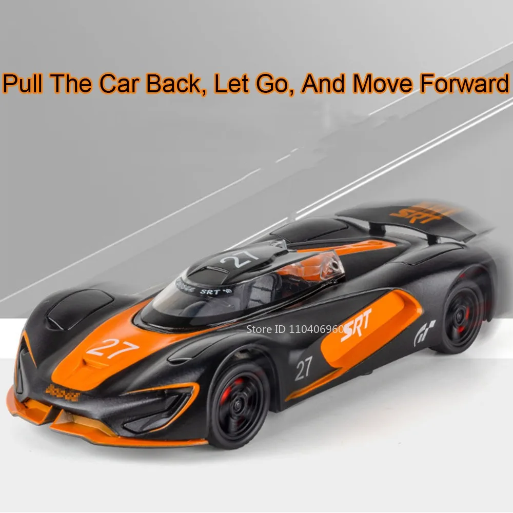 1:32 SRT Tomahawk modèle de voiture de sport jouets alliage moulé sous pression chargeur 1970 modèles de véhicules son lumière portes ouvertes retirer enfants cadeaux