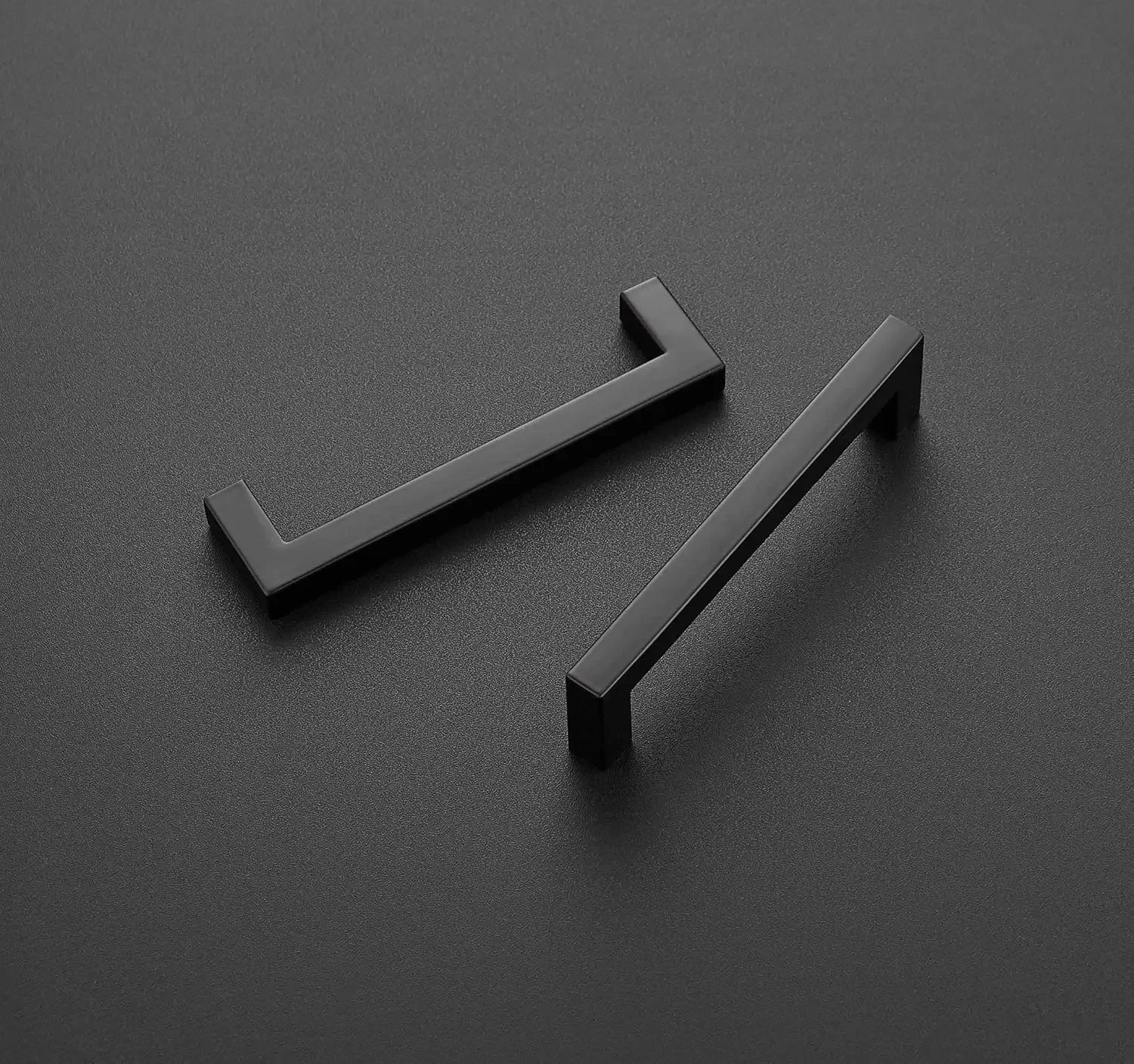 40 Pack 5 Inch Kitchen Square Cabinet Handles Matte Black Drawer Pulls for Cupboard Hardware