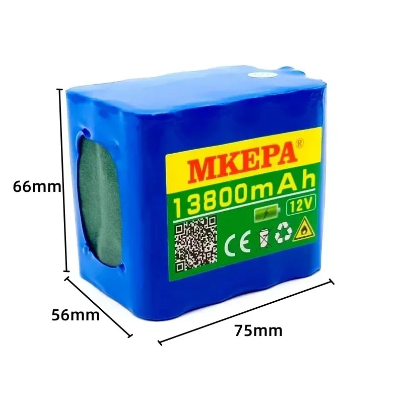 3S4P 12V 13.8Ah BMS 18650 Rechargeable Lithium Battery Widely Used: Instruments Led Lighting Traffic Signs Ship UAV Speaker Etc