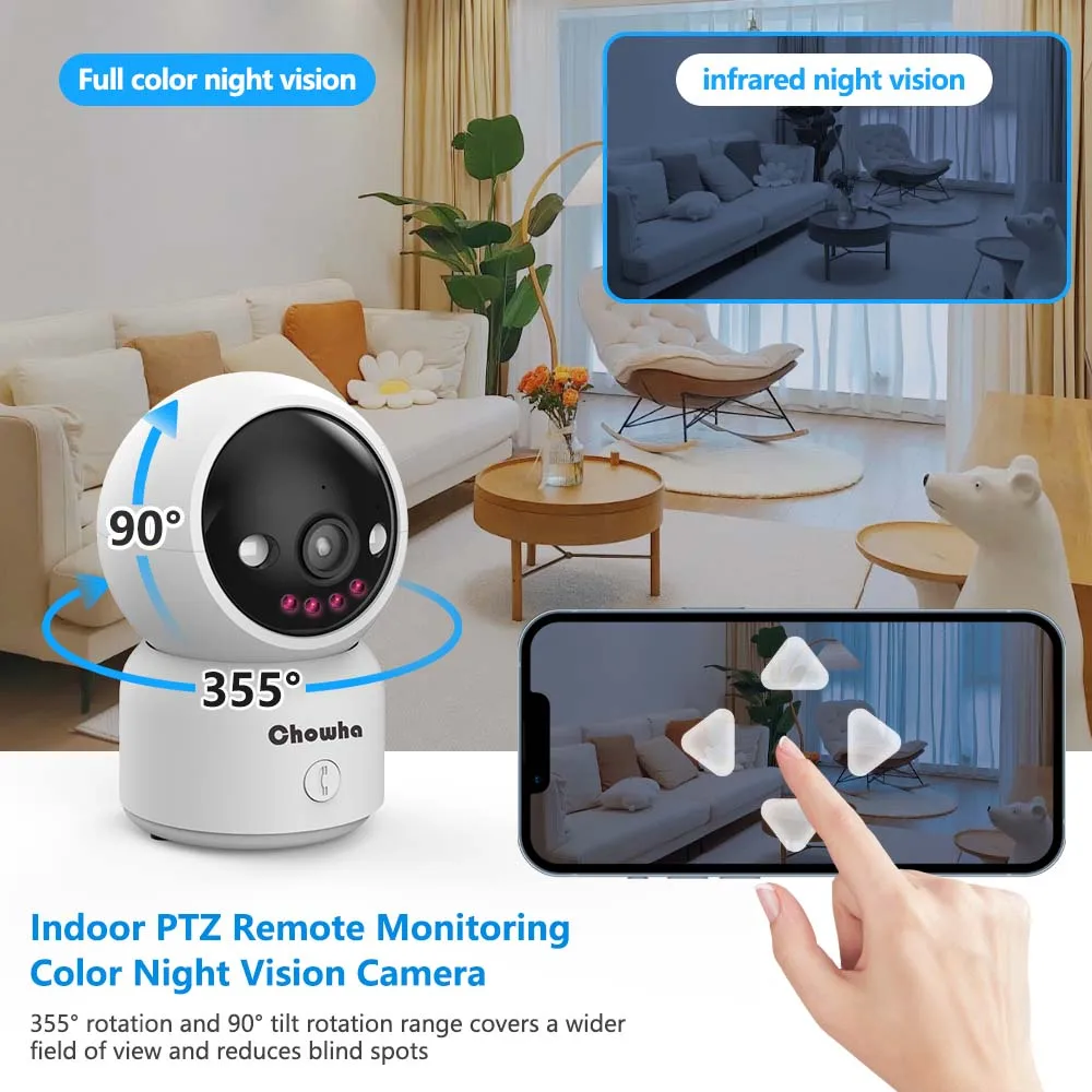 ONVIF Indoor WiFi IP camera 3MP 2.4/5G WiFi Home Security Wireless Surveillance Camera Human Detection Color Night Vision Camera
