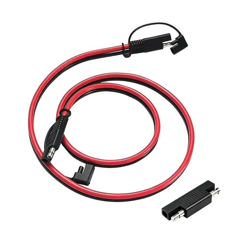 10AWG SAE 2 Pin Quick Disconnect Extension Cable SAE to SAE Automotive Power Cord for Solar Panel Motorcycle Battery Charging