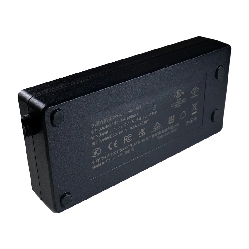 24V 10A 240W High Efficiency Desktop Power Adapter Industrial Grade AC DC Switching Power Supply Cooling Fan for 1.2m