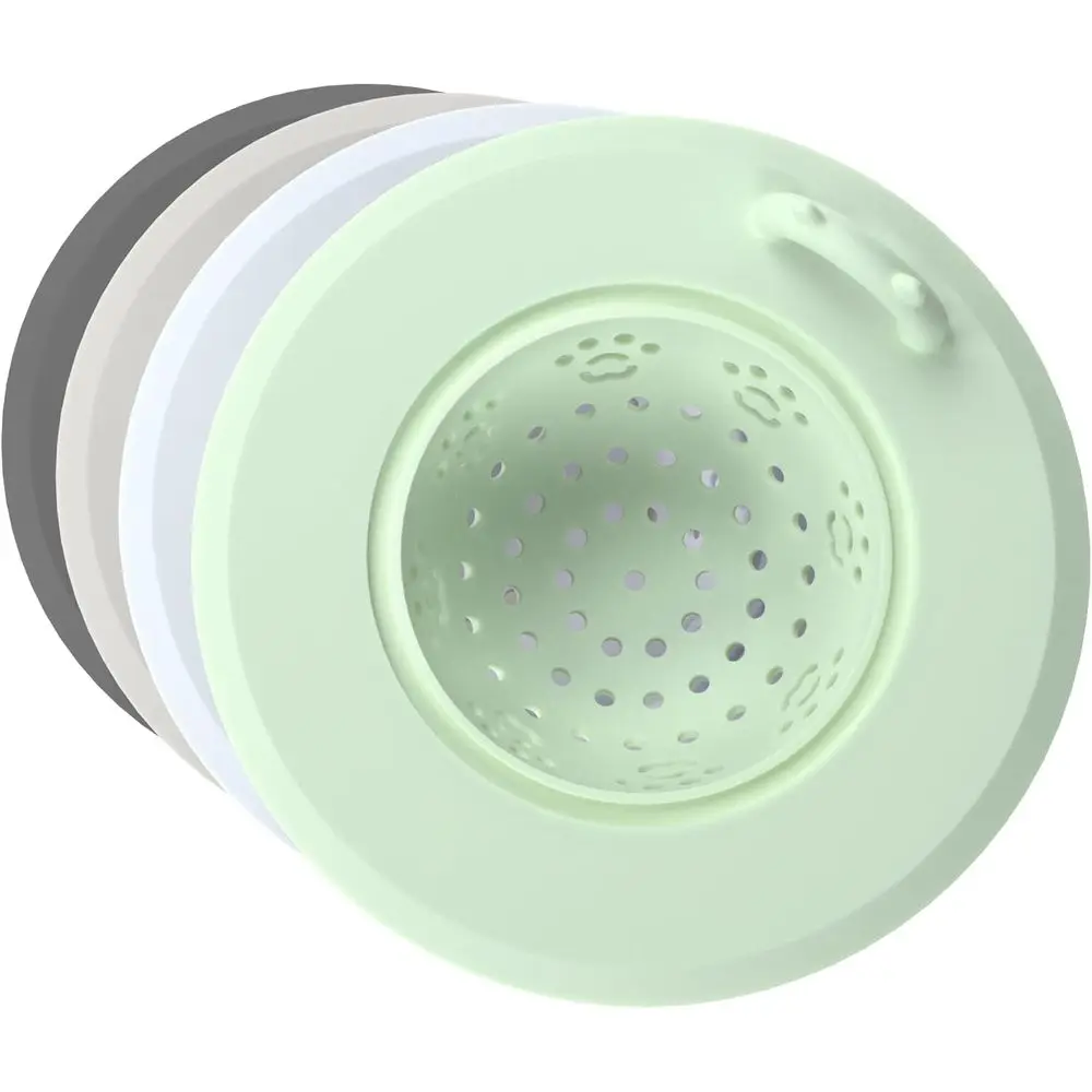 

Набор из 4 силиконовых сливных заглушек для раковины - диаметр 4,6 см, с корзинками-фильтрами для кухонных моек