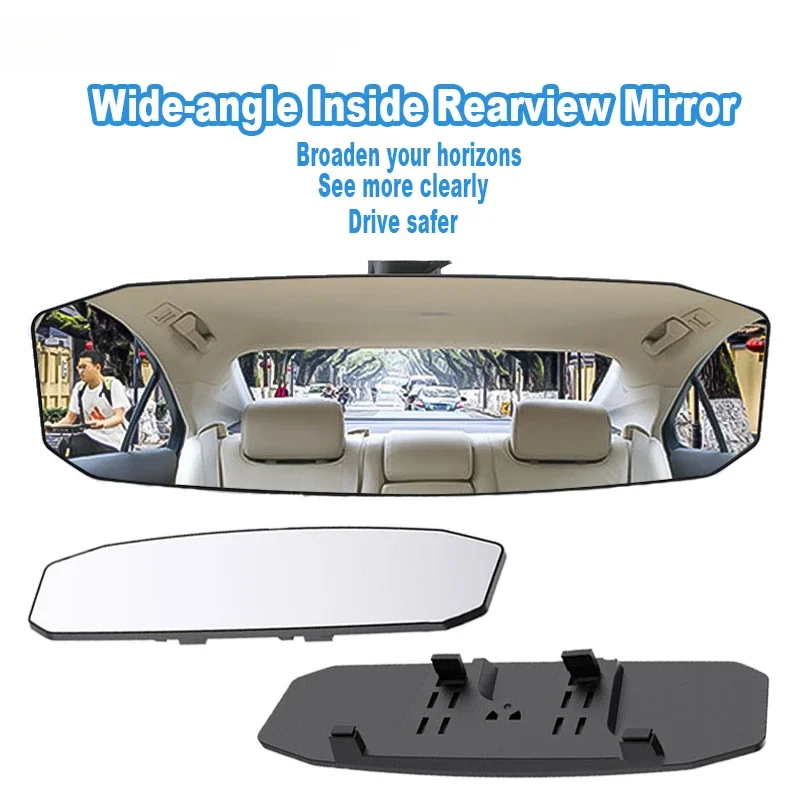 Car Baby Mirrors Rear View Mirror Wide Angle Panoramic Assisting Anti-glare Large Vision Interior Monitor Auto Universal