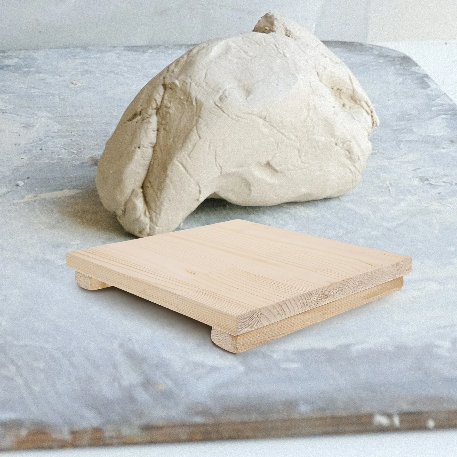

Clay Wood 24x24x1.7cm Light Brown Pottery Pottery Clay Base Sculpture Tool Wooden Mat Mud Drying Workbench