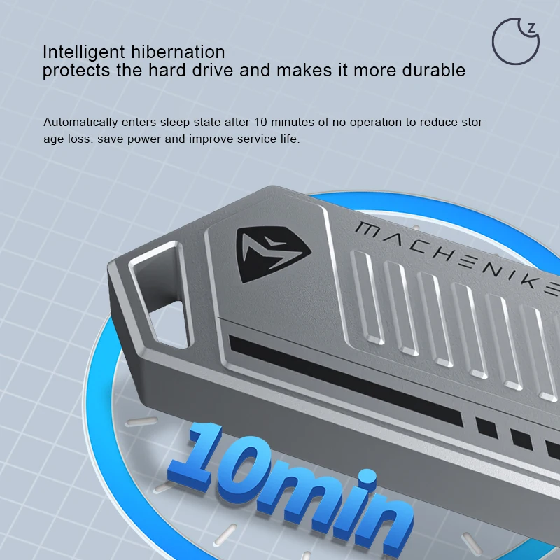 Machenike-STARS P1000 Portable SSD NVMe M.2 SSD USB 3.2 Gen2 USB C, Stockage Externe PCIE Solid State pour Mobile Morning PC Laptop