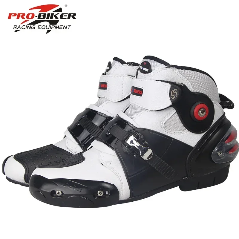 

Motorcycle Boots Waterproof Racing for Men Motorbike Motocross Boots Microfiber Leather Motorcycle Protector Shoes Riding Gear