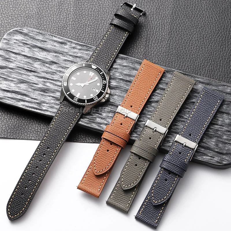 18mm 19mm 20mm 22mm 빈티지 가죽 스트랩 세이코용 소가죽 시계 밴드 퀵 릴리스 유니버설 교체용 소프트 스포츠 팔찌