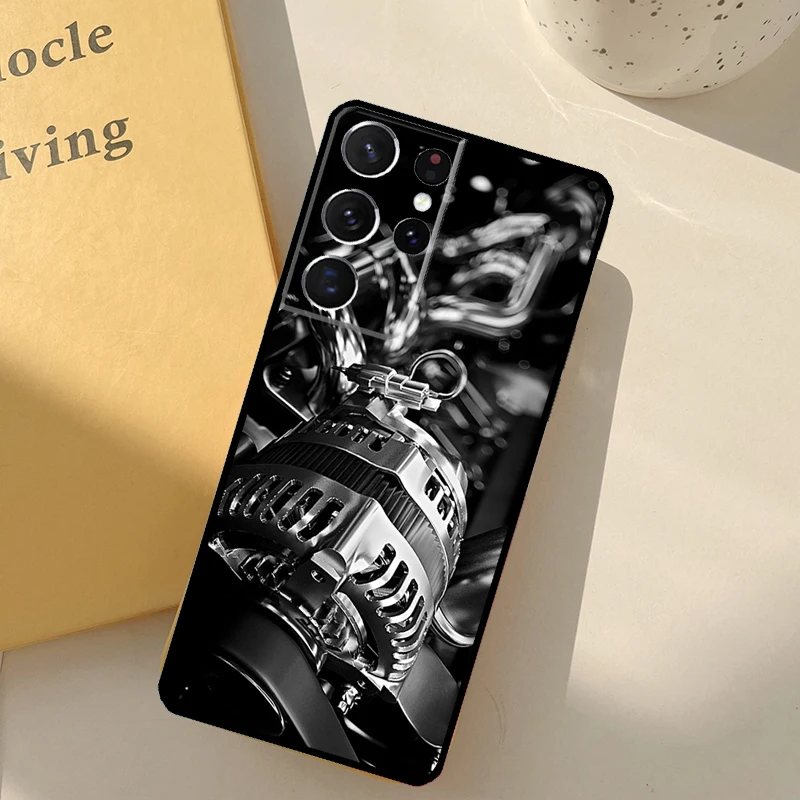 Mechanical Engines Case For Samsung Galaxy S23 S22 Ultra S20 FE S8 S9 S10 Plus Note 10 20 S21 Ultra Back Cover