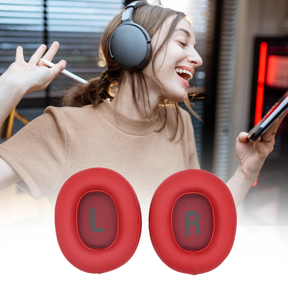 교체용 이어 패드 쿠션, 단백질 가죽 이어패드, JBL T700 T750 용 헤드폰 이어패드, 헤드폰 액세서리, 1 쌍