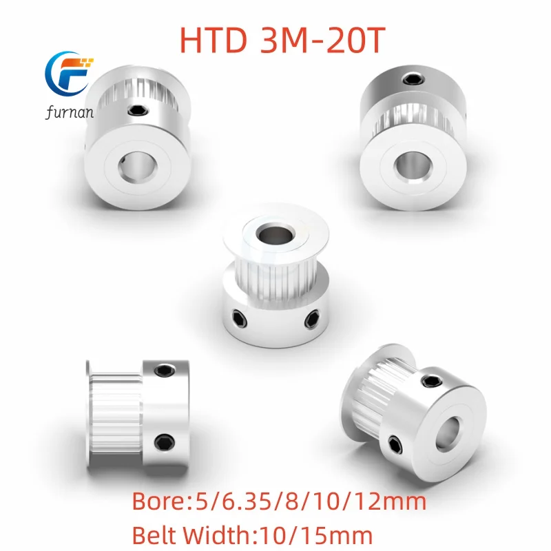 

K type GT3 Timing Pulley 20 teeth Bore 5mm 6mm 8mm 10mm 12mm for width 10mm 5mm 3GT Synchronous Belt Small backlash 20Teeth