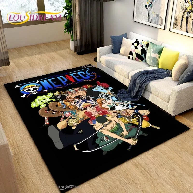 One Piece Cartoon Anime Cute Carpet for Living Room Bedroom Rug Table Kitchen Door Kids Un-slip Floor Mat Alfombra Birthday gift