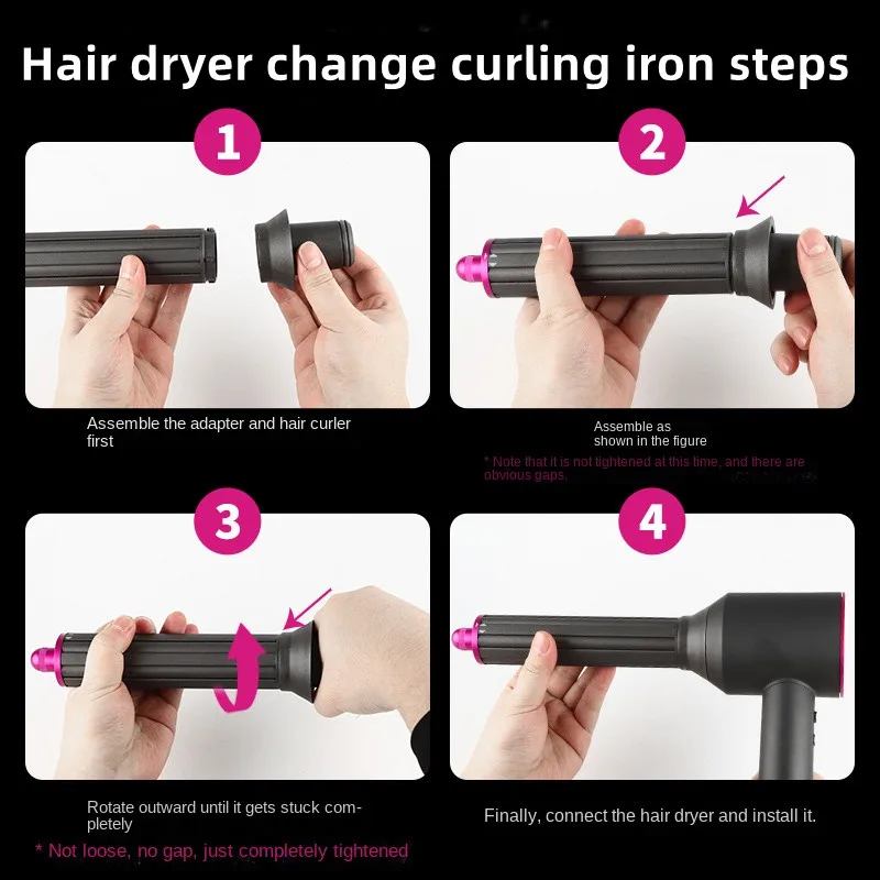 Suitable for Dyson Hair Dryer Curling Nozzle Twister Mouthpiece HD08 Hair Dryer Curling Iron Accessories