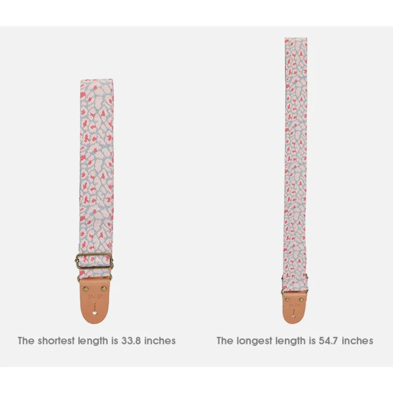 Sangle de guitare épaisse et élargie, avec motif léopard à carreaux Jacquard, confort, guitares Folk acoustiques, accessoires de partie