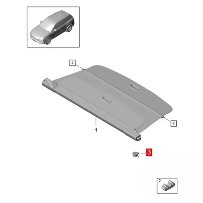 Car Trunk Cargo Cover Bearing Block Support For Porsche Cayenne 2018-2023