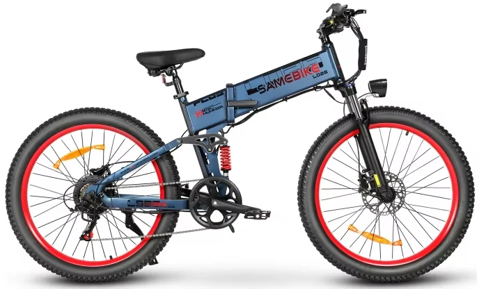 Electric Bike Foldable SAMEBIKE LO26 PLUS 48V 15Ah Battery 1000W Motor E-Bike 26-Inch Wide Tire 45KM/H Commuter Electric Bicycle image 1
