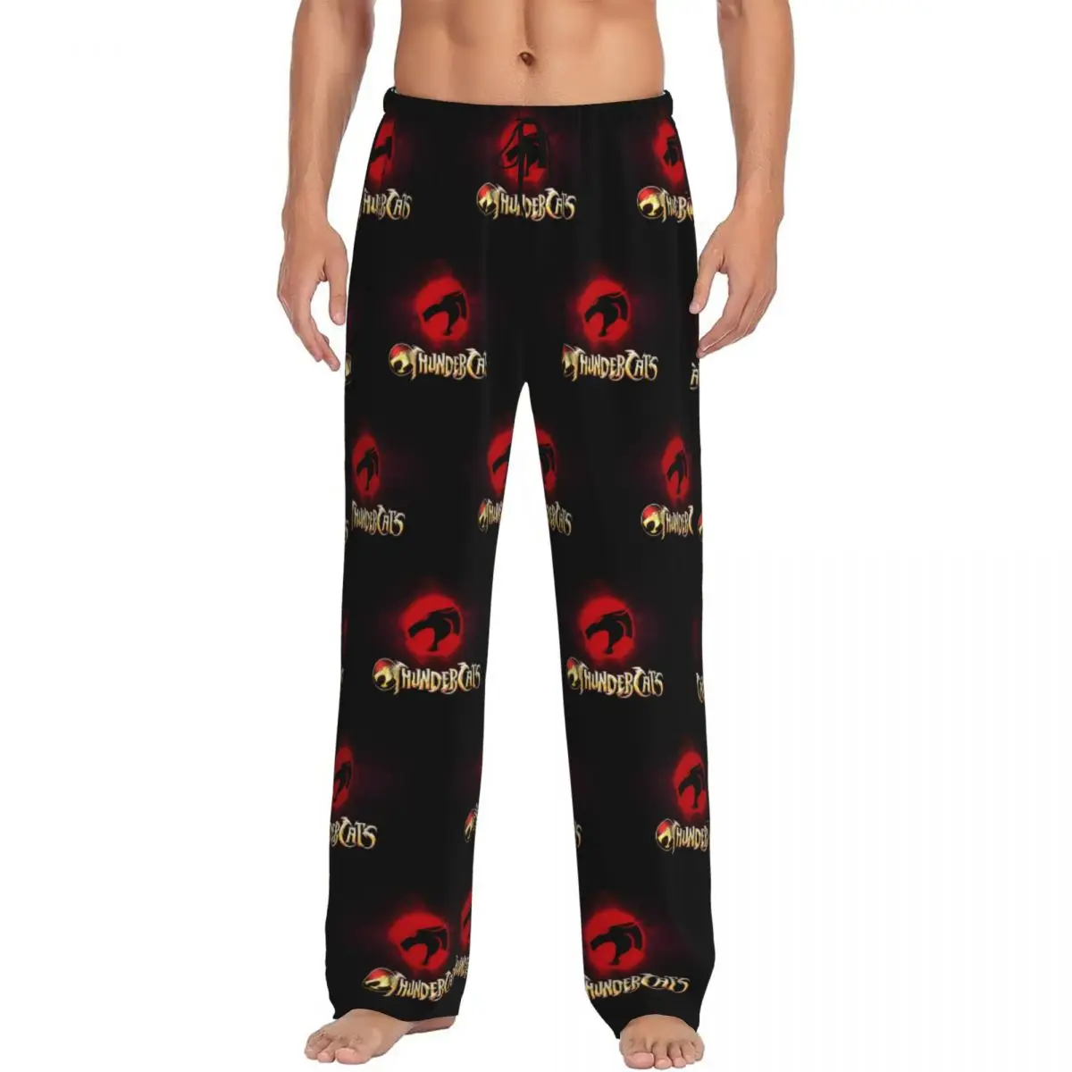 Custom Thundercats Pajama Pants Men Sleepwear Sleep Lounge Bottoms with Pockets