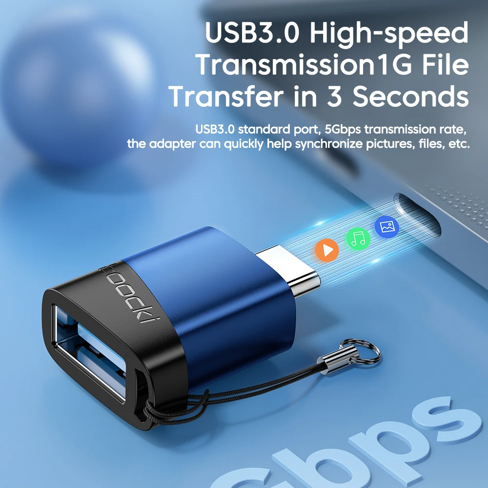 Toocki USB3.0 OTG Adapter Micro USB To Type C Converter For Macbook Xiaomi Huawei Samsung Type C Male To USB Female OTGConnector