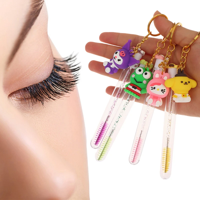 Sanrio Reusable Eyebrow Brush Tube Disposable Eyelash Brush Eyebrow Brush Replaceable Dust-Proof Sparkling Makeup Brush