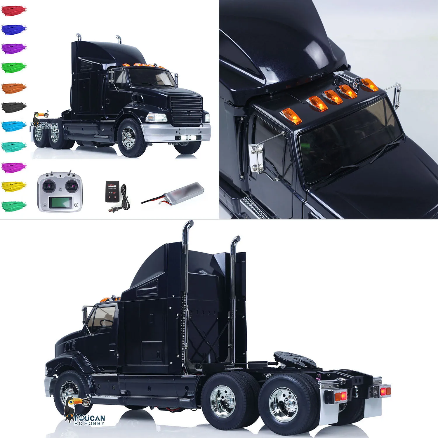

Toys TAMIYA 56309 6X4 1/14 DIY RTR RC Tractor Truck Remote Control Lorry Car 3Speed Gearbox Model Vehicle Light Sound System