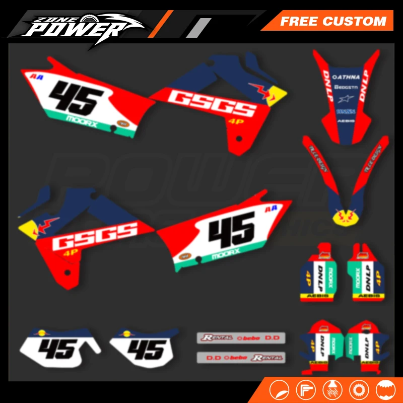 

Powerzone Full Set Graphics Background Decal Stickers Kits For GASGAS GAS GAS EC 2007 2008 2009