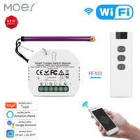 MOES Tuya WiFi RF Roller Blinds Curtain control Module Shutter Switch with Remote for Electric Motor Sunscreen Google Home Alexa
