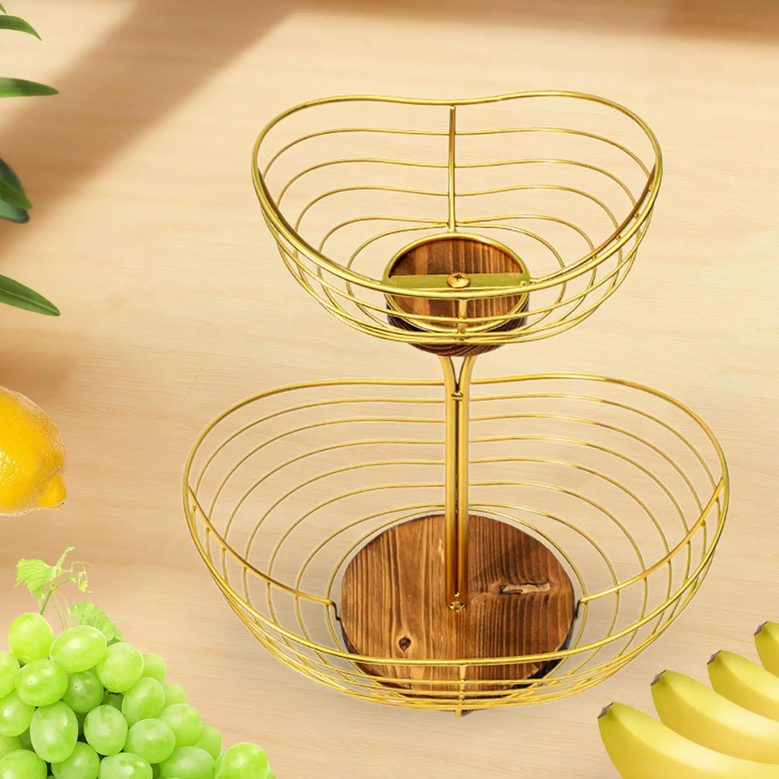 

Fruit Basket Fruit Holder fruit Bowl Banana Hanger Coffee Pod Holder 2 Tier Fruit Bowl for Kitchen Counter Snack Home Decor