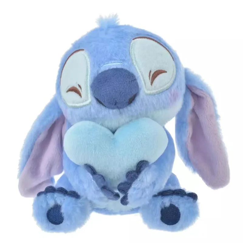 Disney Pooh Bear Winnie Stitch Keychain Cartoon Plush Toy Kawaii Cute Backpack Hanging Accessories Boys and Girls Birthday Gifts