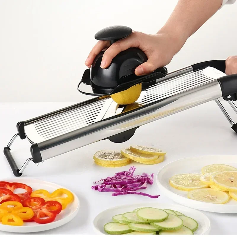 

Adjustable Mandoline Slicer Stainless Steel Vegetable Slicer Chopper Cutter for Potato Tomato Onion Carrot Home Vegetable Tools