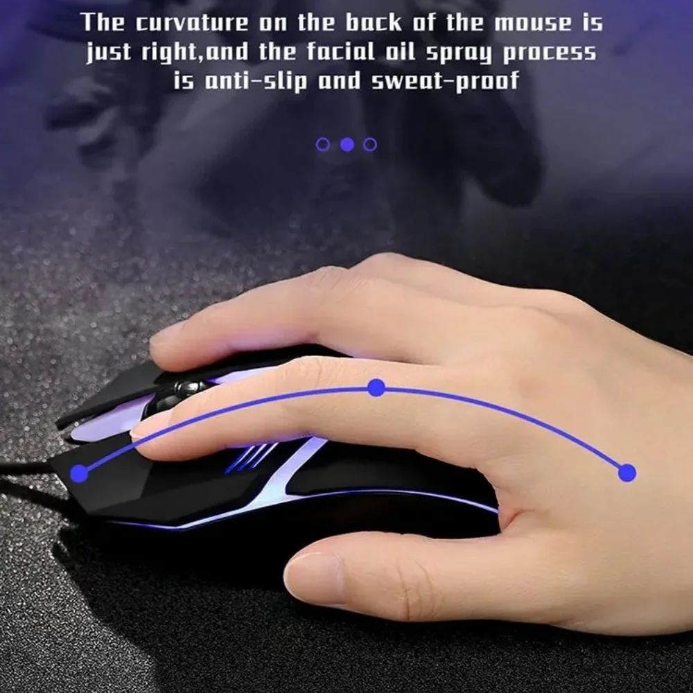 X1Wired RGB Gaming Mouse Ergonomic Optical Sensor Three Speed DPI Adjustable LED Backlit Illuminated USB Mice For Desktop Laptop