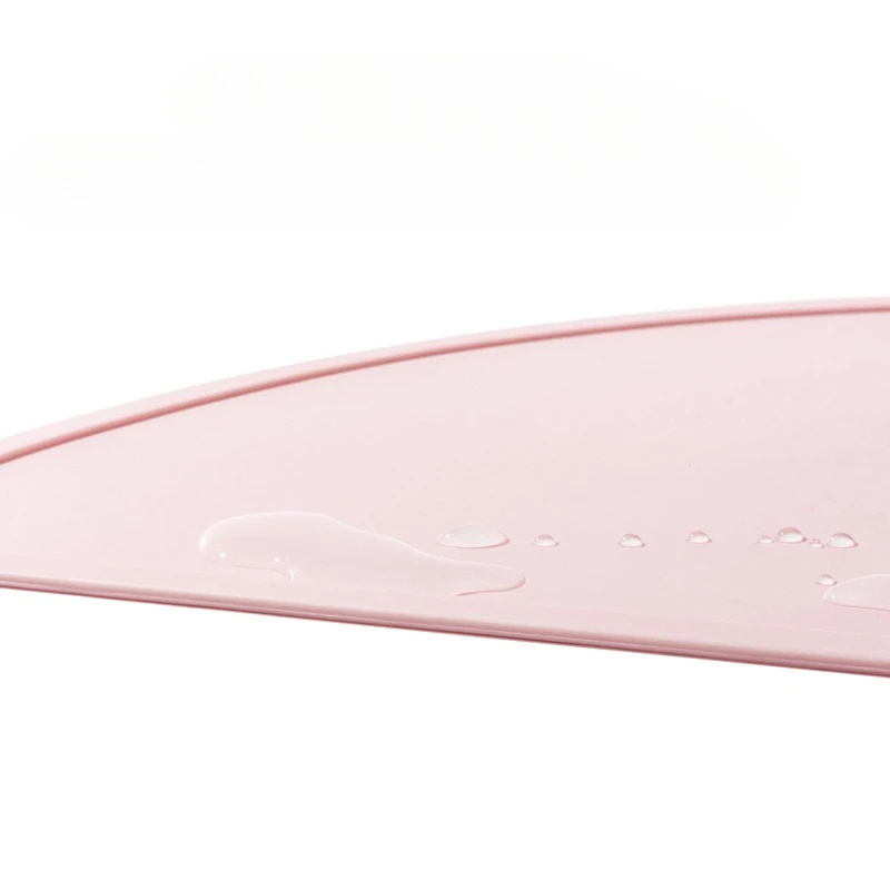 Half circle dining mat silicone pet dining mat anti slip foldable large anti slip waterproof anti overflow tray mat