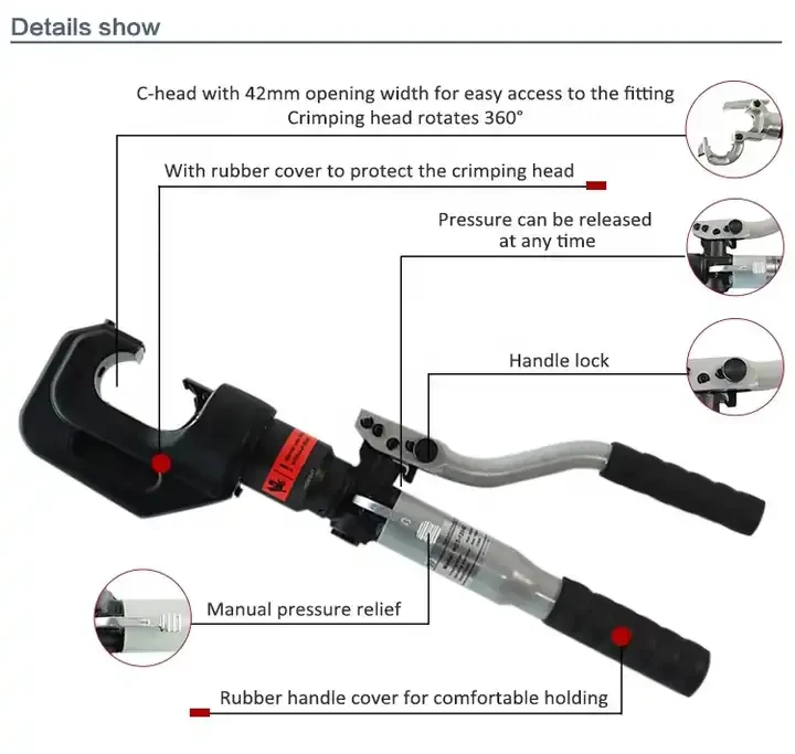 HCT-12042 Hand 12T Hydraulic Cable Crimping Tool