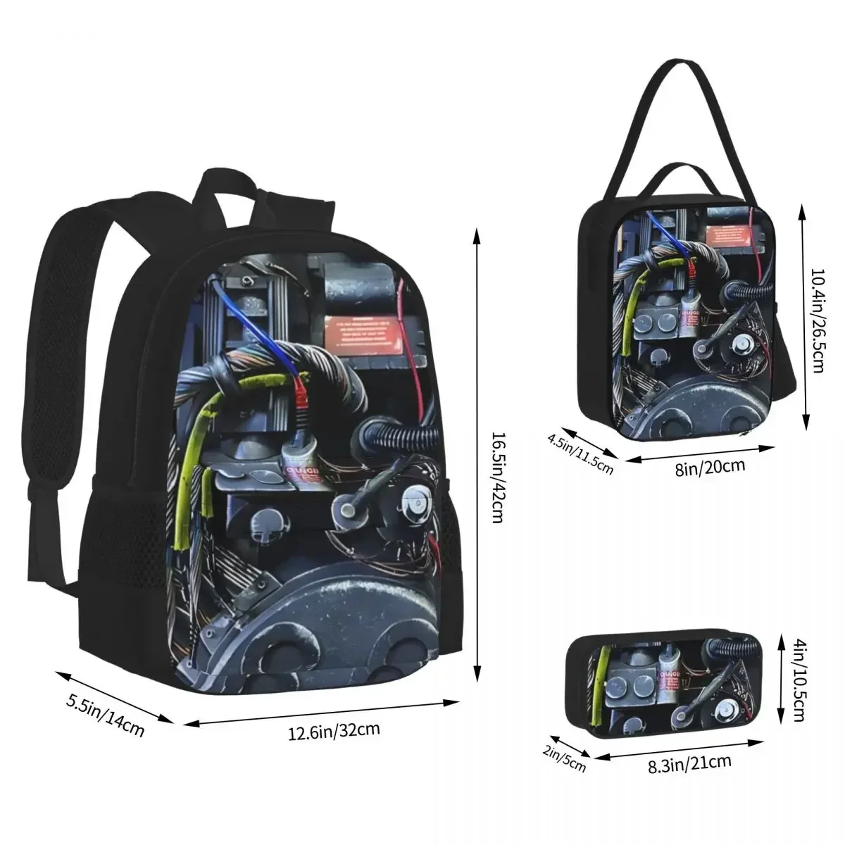 HOT Sale Ghostbuster Proton Pack Rugzak Schooltas, etui, lunchtascombinatie