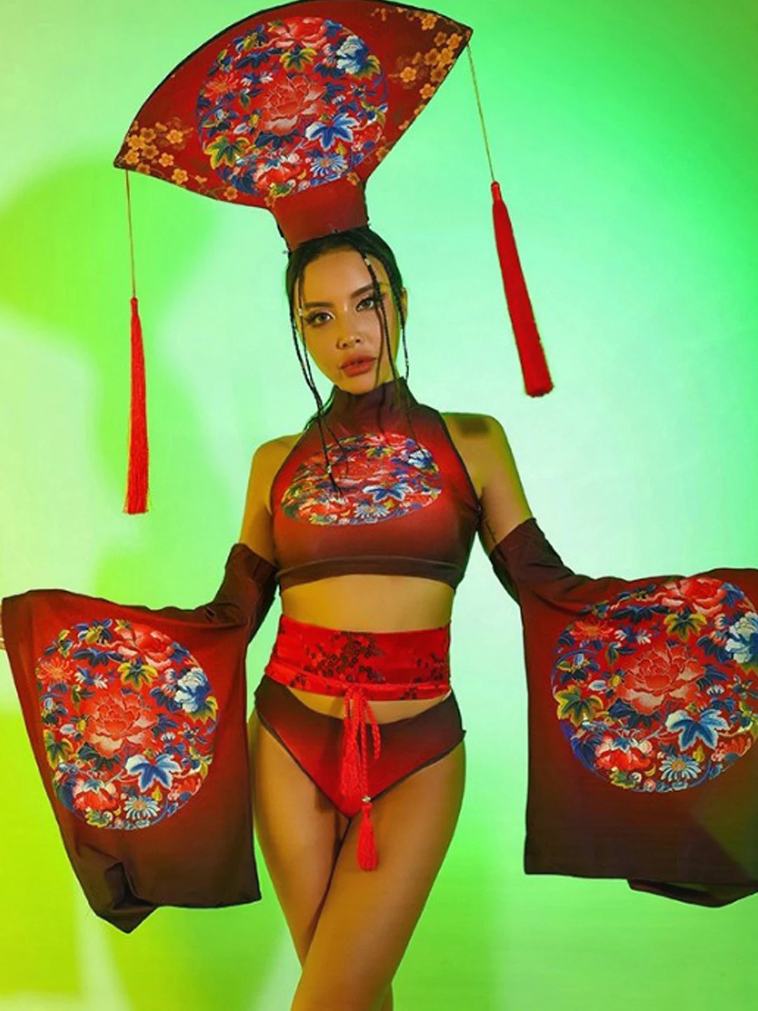 

Adult GOGO Sle Dance Le Outfit Women's up Performance Costume loween COS Clothing Bar GOGO Dancing Set Stage Costume