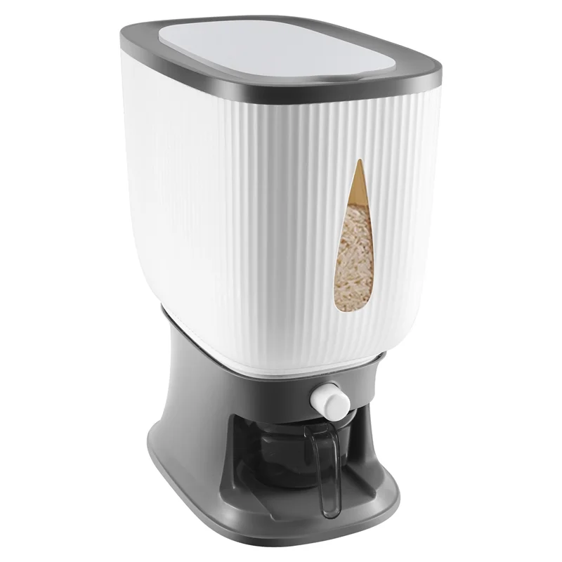 

【Promotion】10Kg Automatic Rice Dispenser With Rinsing Cup Smart Rice Dispenser Rice Storage Rice Bucket Household Rice Box