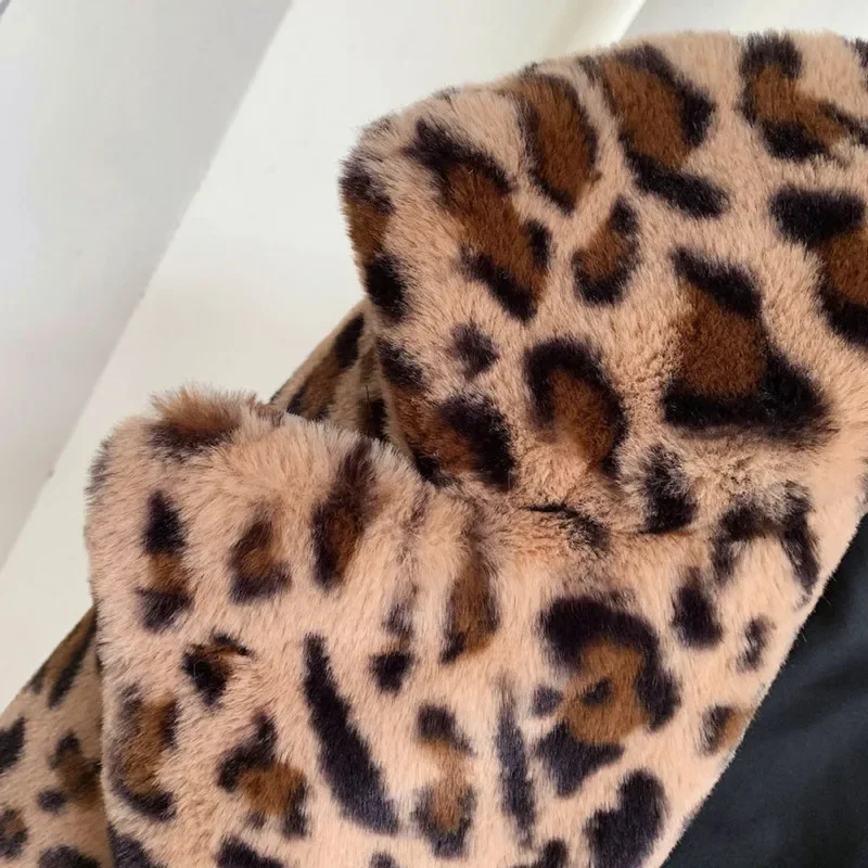 TEELYNN Autumn Winter Warm Faux Fur Coats Women Jacket 2024 Fashion Leopard Print Loose Fluffy Teddy Coat BOHO Outwear Bohemia