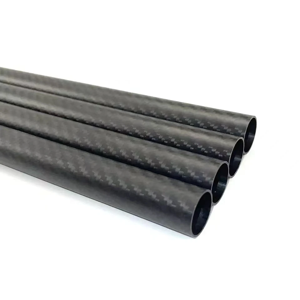 3k Carbon Fiber Tube Plain Matte Wall Thickness 1mm 2 PCS Length 500mm Used for Aircraft Parts Model Airplanes Coiled tubes