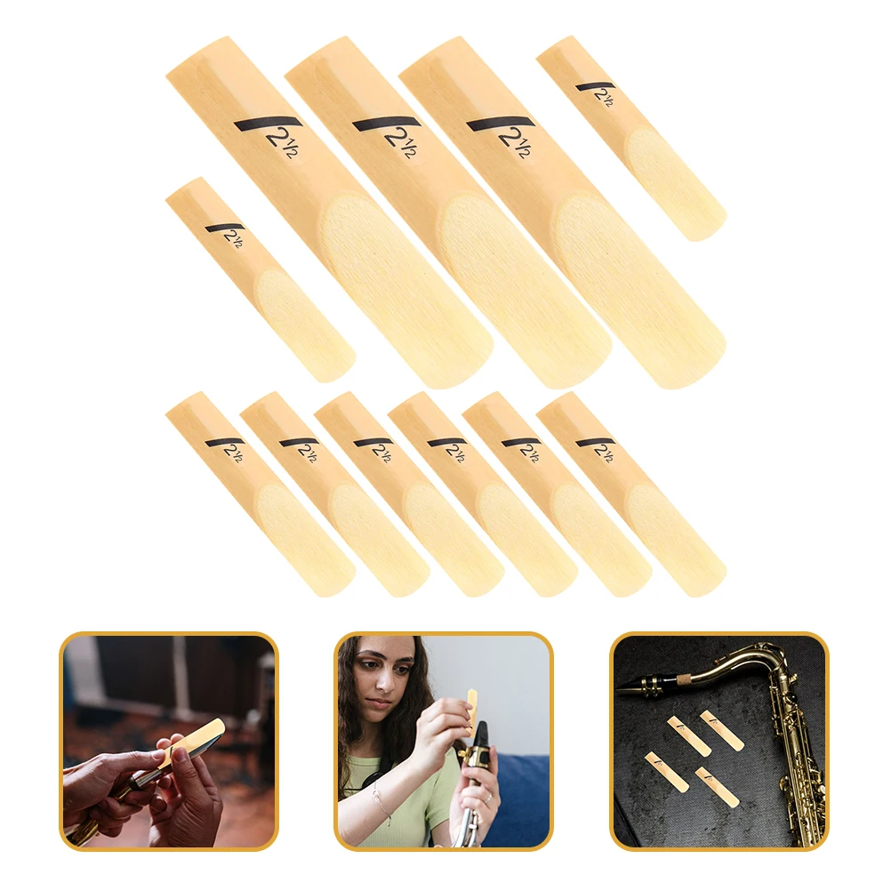 

50 Pcs Saxophone Reeds 2.5 Accessories Saxaphone Soprano Repair Kit Cork Replacement Oval