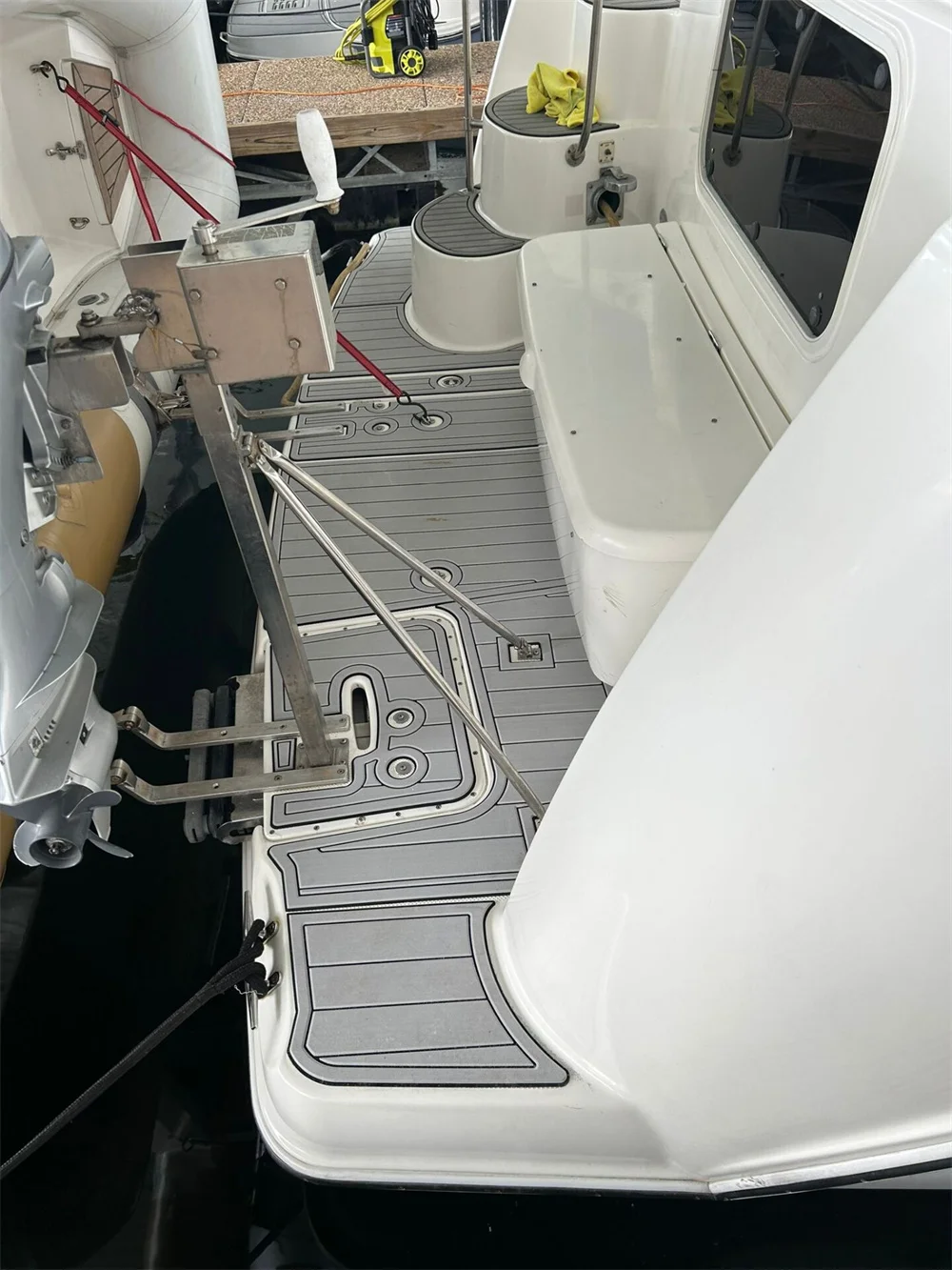 

2004 Rinker 282 Swimdeck Swim Platform Boat EVA Faux Foam Teak Deck Floor Pad