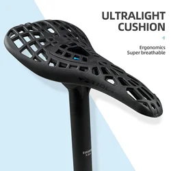 BMX Racing Bike Saddle,Spider MTB Dirt Jump Seat,Shock Absorber Breathable Bicycle Seat Cushion With 25.4/27.2/30.9mm Seat Tube