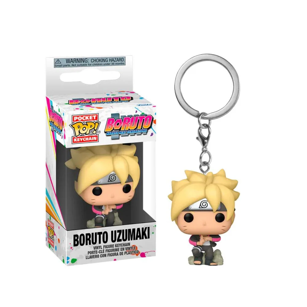 Funko Pop Keyring Kawaki Sasuke Boruto Uzumaki Pop Pocket Naruto Keychains Vinyl Action Figure Toys Dolls for Children