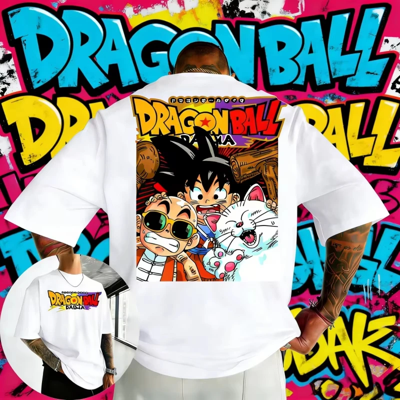

Dragon Ball 2026 New Summer Bardock 100_ Cotton Back Print Vintage Oversized Casual Unisex T-Shirt for DBZ Fans Streetwear Y2k