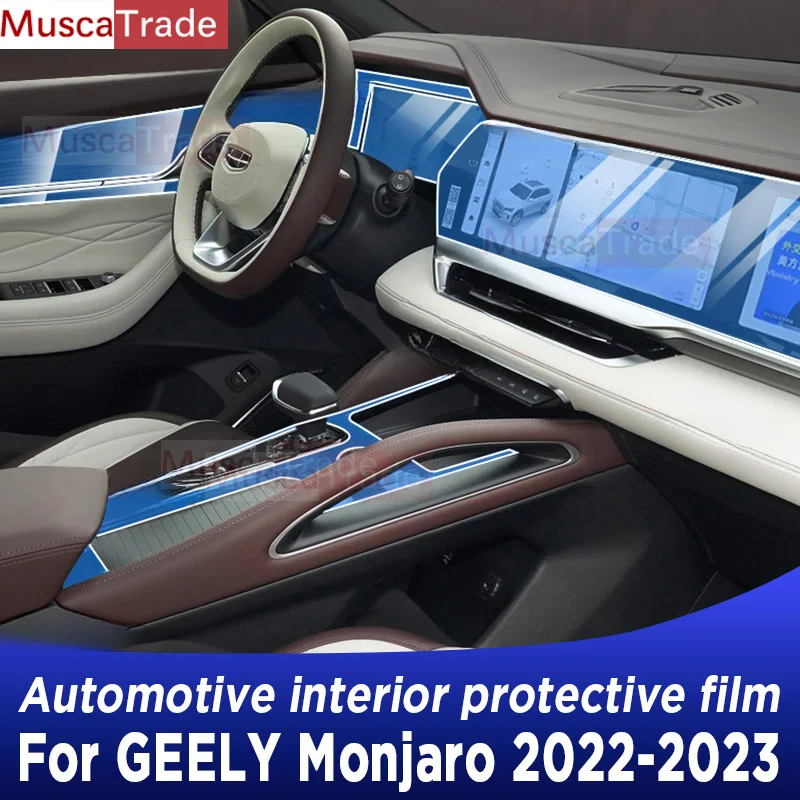 

For GEELY Monjaro 2022-2023 Gearbox Panel Navigation Screen Automotive Interior TPU Protective Film Cover Anti-Scratch Sticker