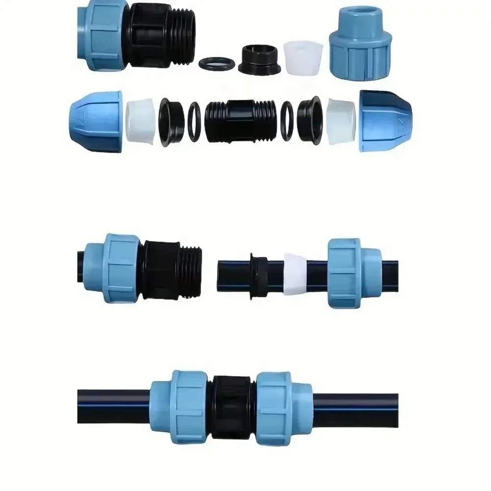 1 Set Copper-colored Faucet Connectors 3/4