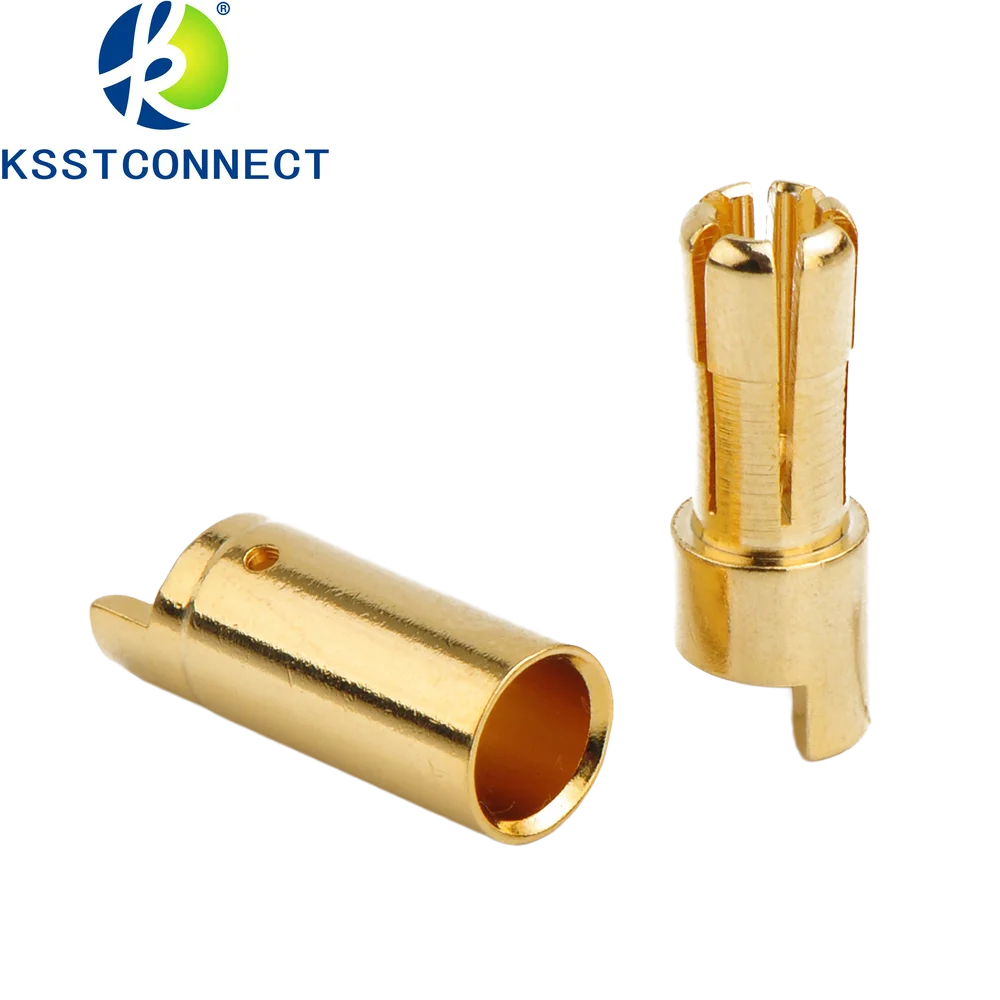 GC5510 10 Pairs  5.5mm Copper Bullet Banana Plug Connectors Male + Female for RC Motor ESC Battery Part